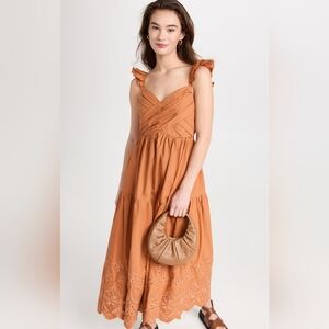 Moon River Embroidered Poplin Dress